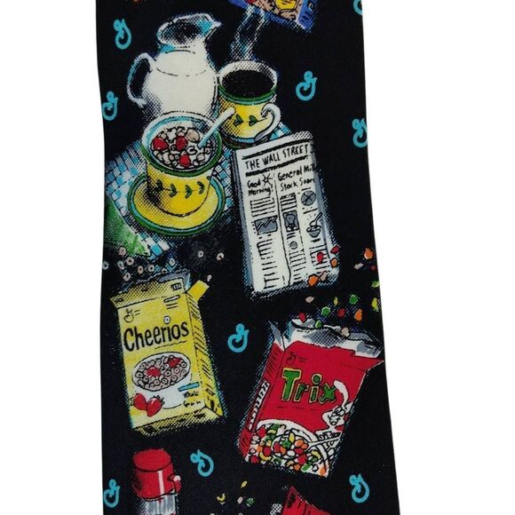 Rare Vintage General Mills Cereal Celebration Tie 100% Silk - Picture 7 of 14
